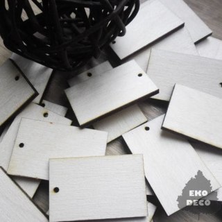 ED Kolczyki prostokąt 25x40mm rogi proste (096)- sklejka para z biglami i kółkami