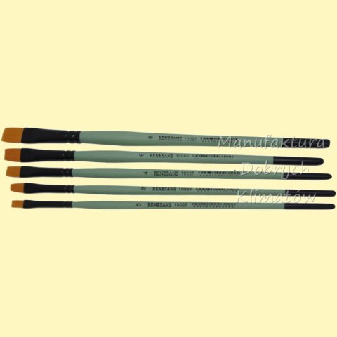 Pędzelek płaski z włosia syntetycznego rozmiar 8 (1389)