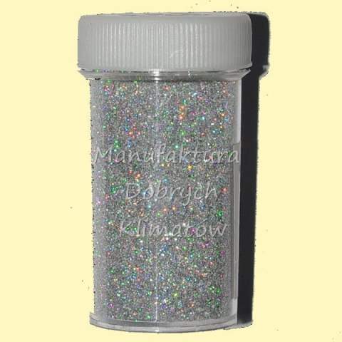 Brokat - srebrny opalizujący KLB100