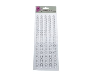 Dżety i perełki samoprzylepne srebrno-białe DZ433 13mm