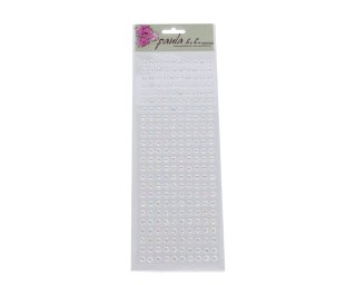 Dżety kwiatki samoprzylepne 8mm transparentne opalizujące DZ658 240szt
