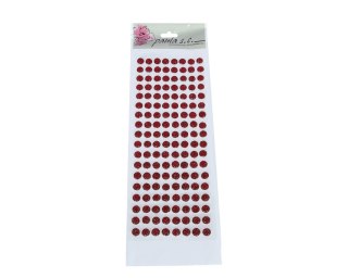 Dżety mrożone samoprzylepne 10mm bordowe DZ639 144szt