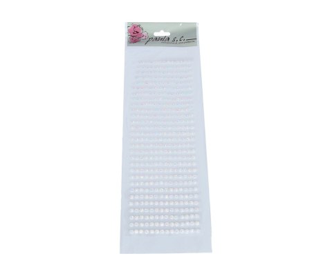 Dżety mrożone samoprzylepne 5mm białe opalizujące DZ51 406szt