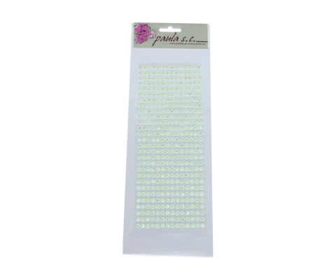 Dżety mrożone samoprzylepne 5mm jasno zielone opalizujące DZ53 406szt