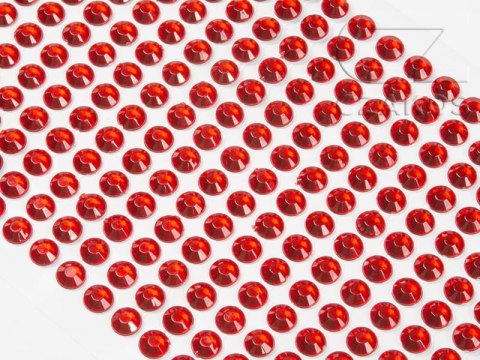 Kryształki samoprzylepne 3mm Czerwone - (28) 750szt