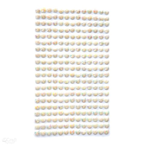 Kryształki samoprzylepne - dżety przeźroczyste opalescen cream 6mm 260szt [GRKR-059]