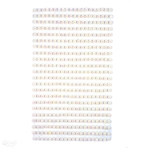 PERŁY SAMOPRZYLEPNE 4MM, 440 szt opalescent white [GRPE-022]