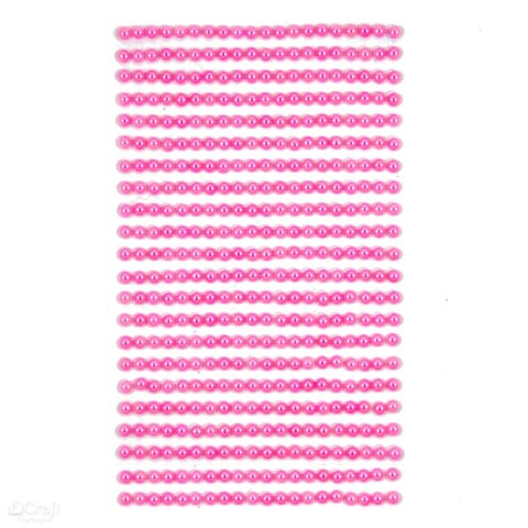 PERŁY SAMOPRZYLEPNE 4MM, 440 szt pink [GRPE-021]