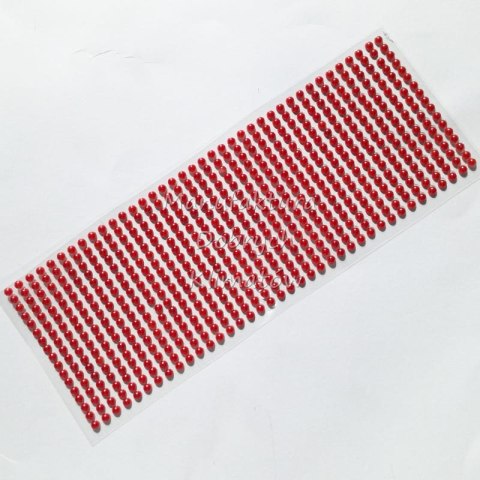Półperełki samoprzylepne 5mm czerwone perłowe DZ5AB-4 646szt[82803]
