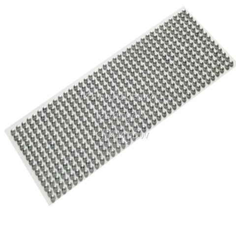 Półperełki samoprzylepne 6mm srebrne perłowe DZ379 504szt [82808]