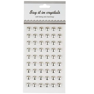 Serca Samoprzylepne srebrne 1cm - 54szt