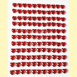 Serduszka samoprzylepne 5mm - 121szt - czerwone