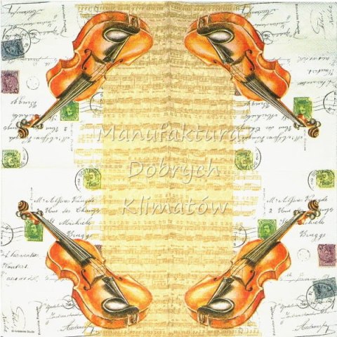 Serwetka nr. 1287 Skrzypce [33x33]