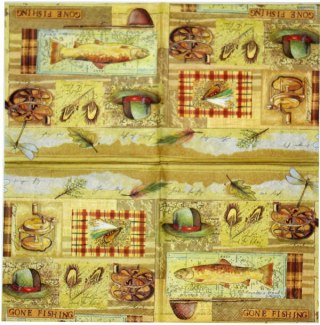 Serwetka nr. 1423 Gone fishing [33x33]