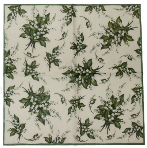 Serwetka nr. 52 Konwalie na kremowym [33x33]