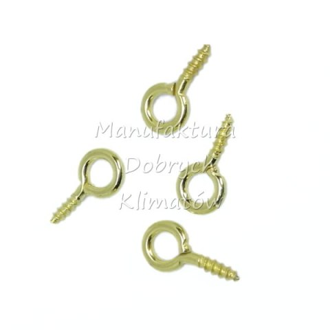 Wieszak śrubowy-oczko dł.22mm kolor mosiądz - kpl 4szt (056)