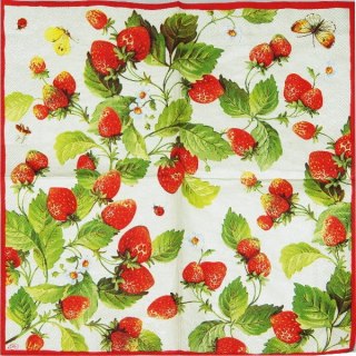 Serwetka nr. 1519 Fresh strawberries [33x33]