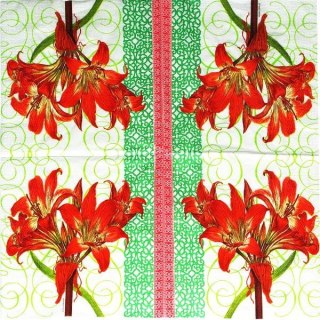Serwetka nr. 1582 Holliday Amaryllis [33x33]