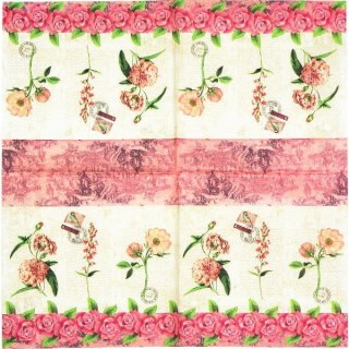 Serwetka nr. 1645 French roses [33x33]