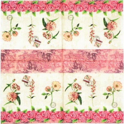 Serwetka nr. 1645 French roses [33x33]