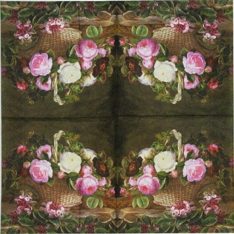Serwetka nr. 1708 Old england roses [33x33]