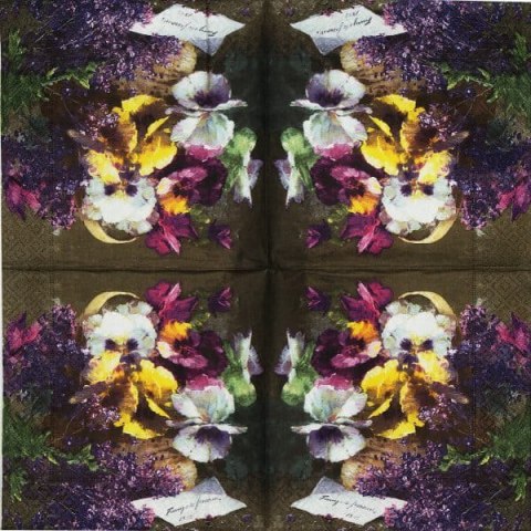 Serwetka nr. 1726 Old england violets [33x33]