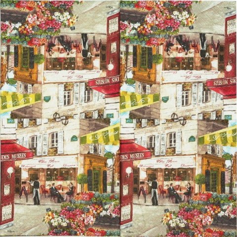 Serwetka nr. 1728 Rues de Paris [33x33]