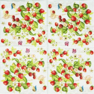 Serwetka nr. 1742 Romantic strawberry [33x33]