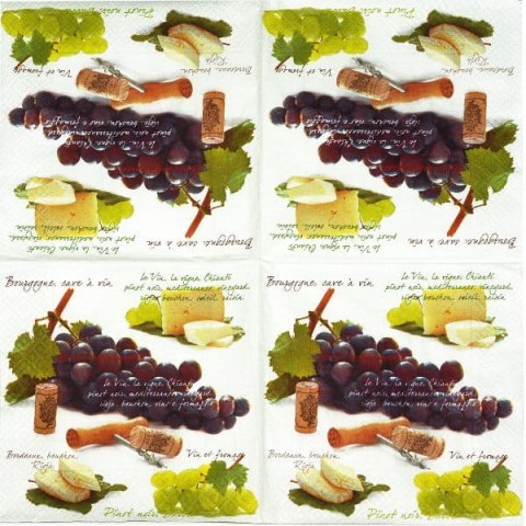 Serwetka nr. 1747 Vino [33x33]