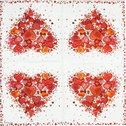 Serwetka nr. 1764 With love [33x33]