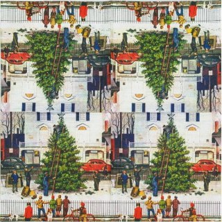 Serwetka nr. 1805 Tree in town square [33x33]