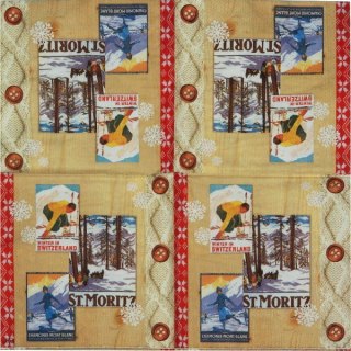 Serwetka nr. 1829 Chamonix [33x33]