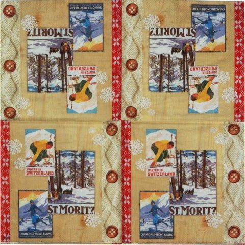 Serwetka nr. 1829 Chamonix [33x33]