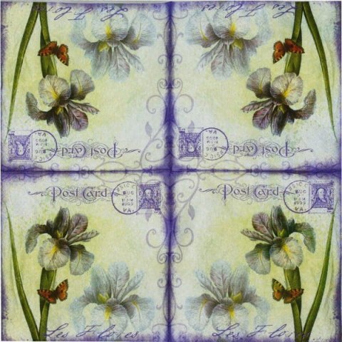 Serwetka nr. 2034 Iris flower [33x33]