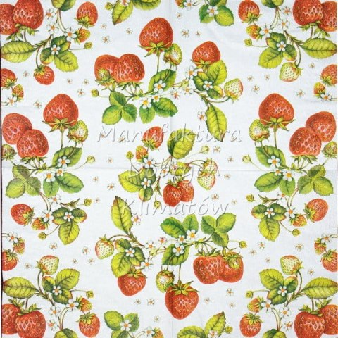 Serwetka nr. 2053 Strawberry plant [33x33]