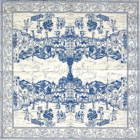 Serwetka nr. 2057 Toile blue [33x33]
