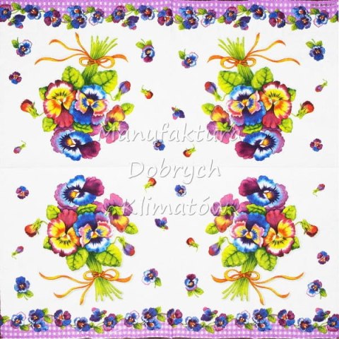Serwetka nr. 2058 Bunch of pansy [33x33]