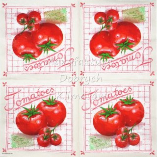 Serwetka nr. 2079 Fresh tomatoes beige [33x33]