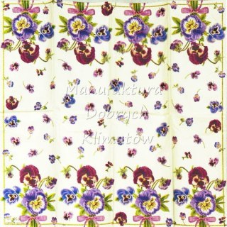 Serwetka nr. 2092 Violas cream [21x21]