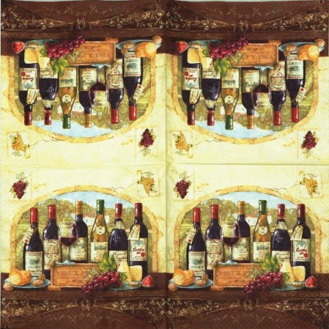 Serwetka nr. 2359 Degustation de vins [33x33]