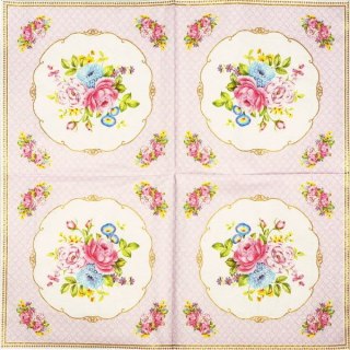 Serwetka nr. 2360 Bouquet pink [33x33]