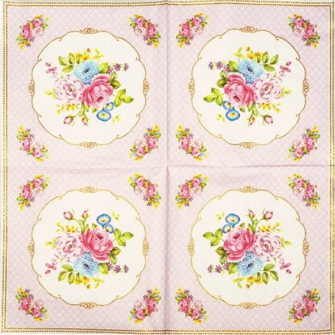 Serwetka nr. 2360 Bouquet pink [33x33]
