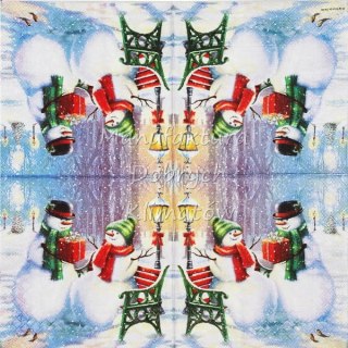Serwetka nr. 2428 Snowman suprise [33x33]