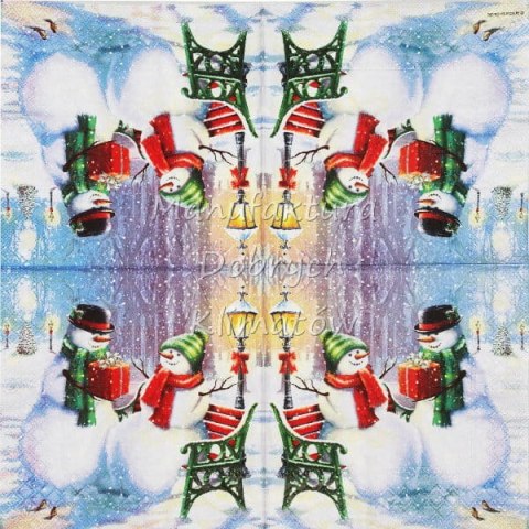 Serwetka nr. 2428 Snowman suprise [33x33]