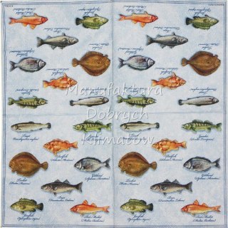 Serwetka nr. 2439 Fishes [33x33]