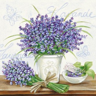Serwetka nr. 2440 Lavender scene cream [33x33]