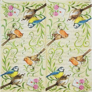Serwetka nr. 2441 Singing birds [33x33]