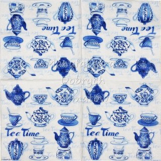 Serwetka nr. 2442 Tea moments blue [33x33]