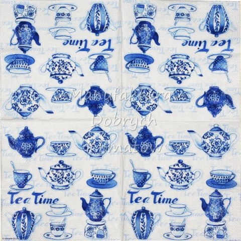 Serwetka nr. 2442 Tea moments blue [33x33]