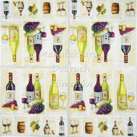 Serwetka nr. 2466 Vintage wine [33x33]